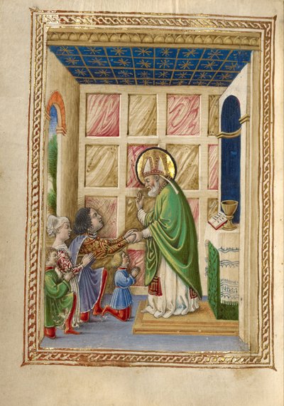 Saint Bellinus Celebrating Mass by Taddeo Crivelli
